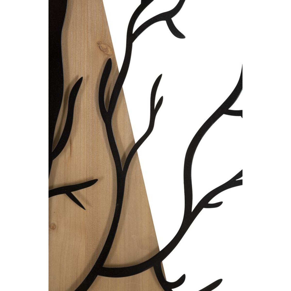 Kendra Home - Decorazione in Metallo e Legno Albero 10, Marrone, 50x2x200 cm