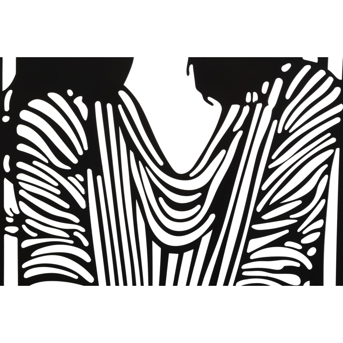 Kendra Home - Decorazione in Metallo Corpi 2, Nero, 40x1,3x60 cm