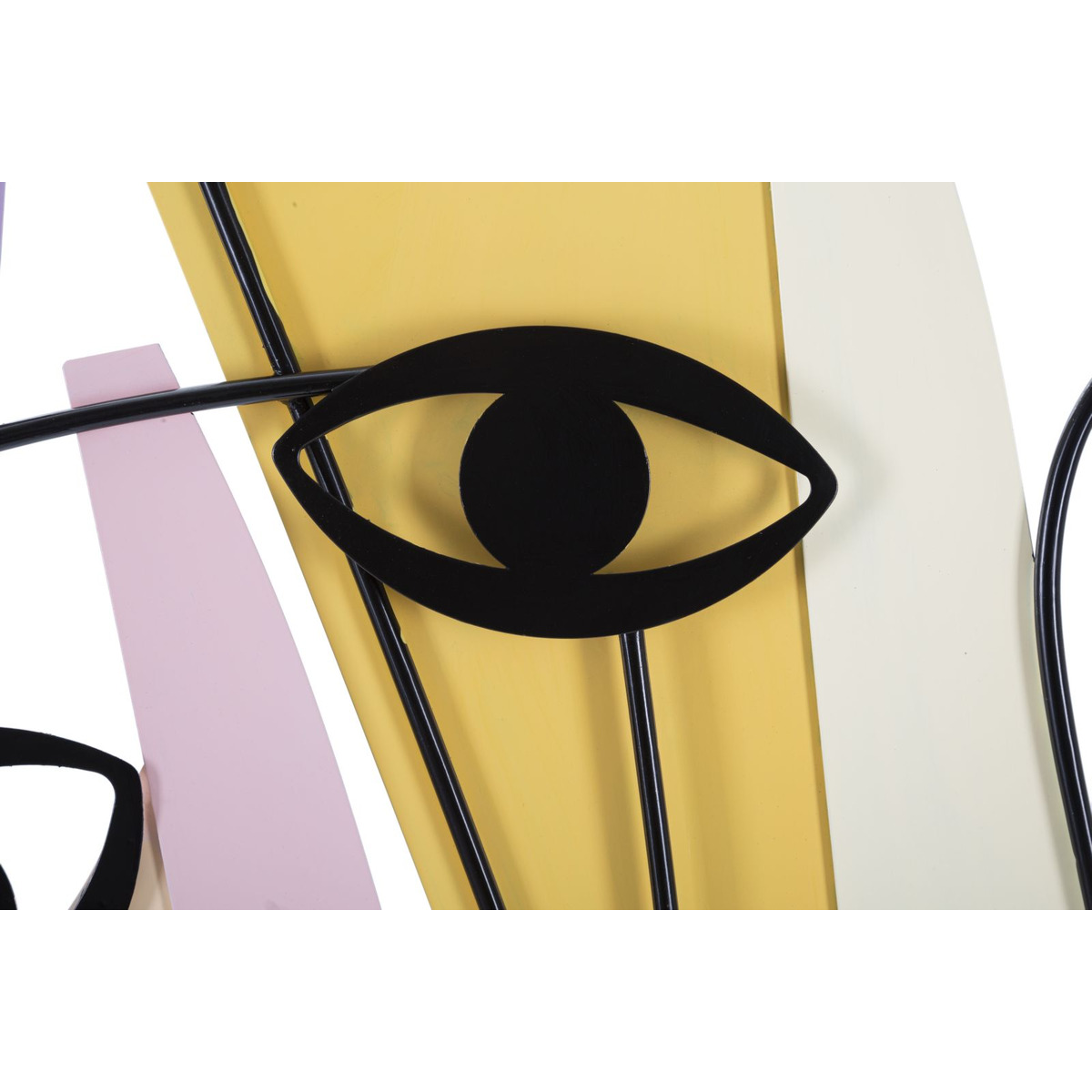 Kendra Home - Decorazione in Metallo 3D Occhi, Multicolore, 120x2x72 cm