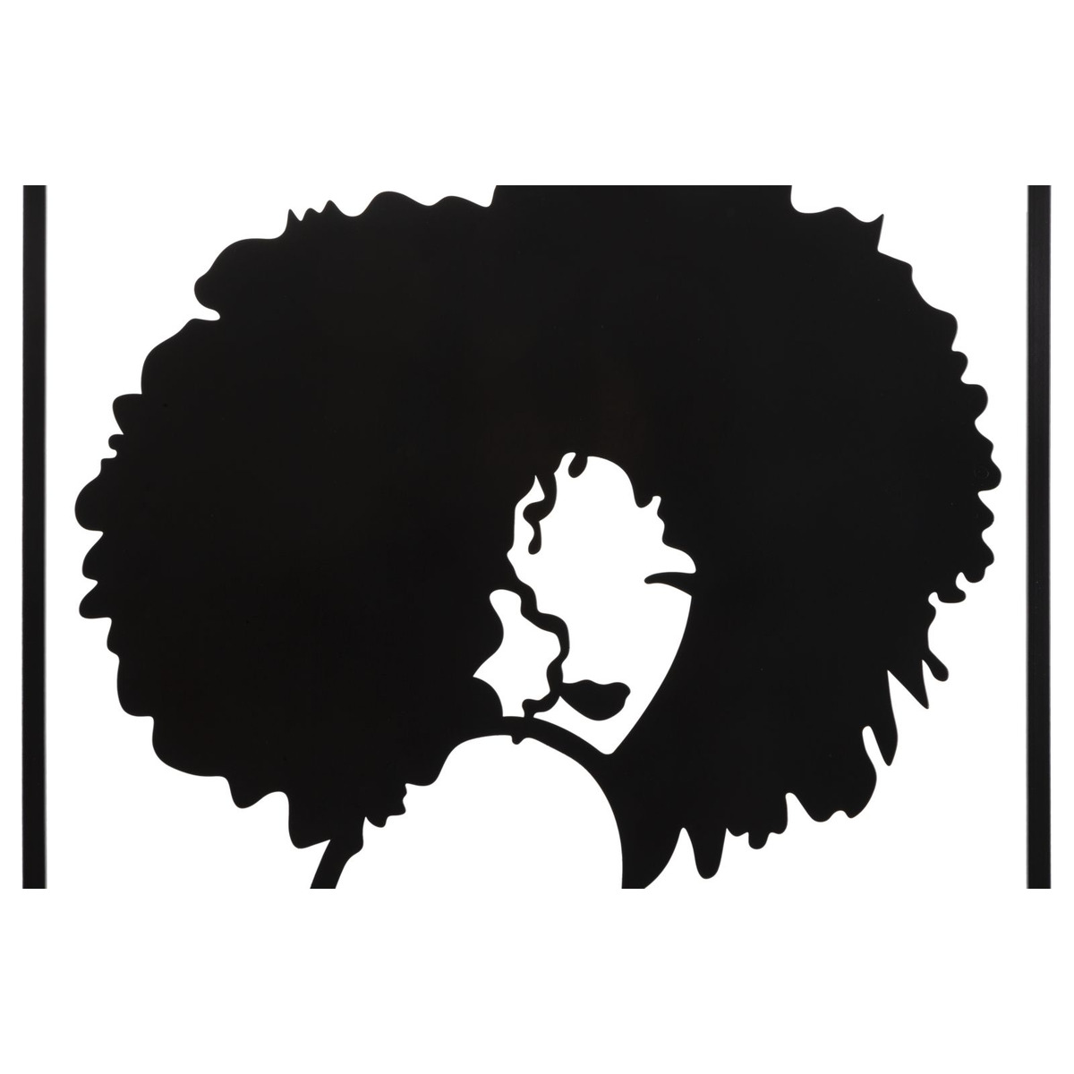 Kendra Home - Decorazione in Metallo 3D Afro, Multicolore, 60x1,3x80 cm