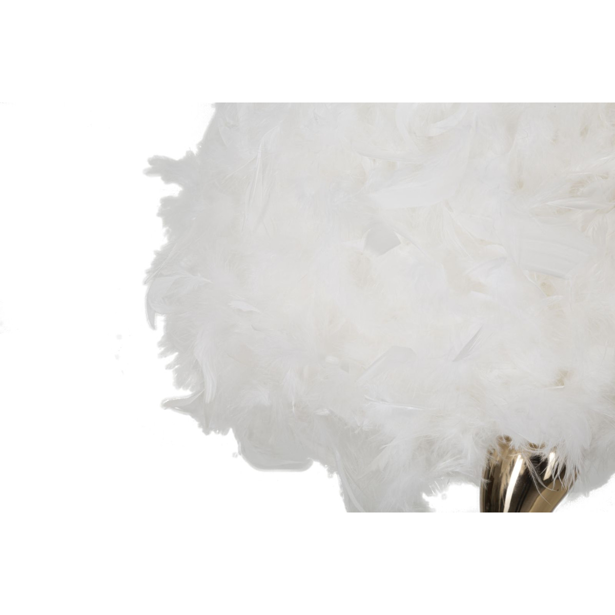Kendra Home - Lampada da Tavolo Piume 3, Bianco, 25x25x47 cm