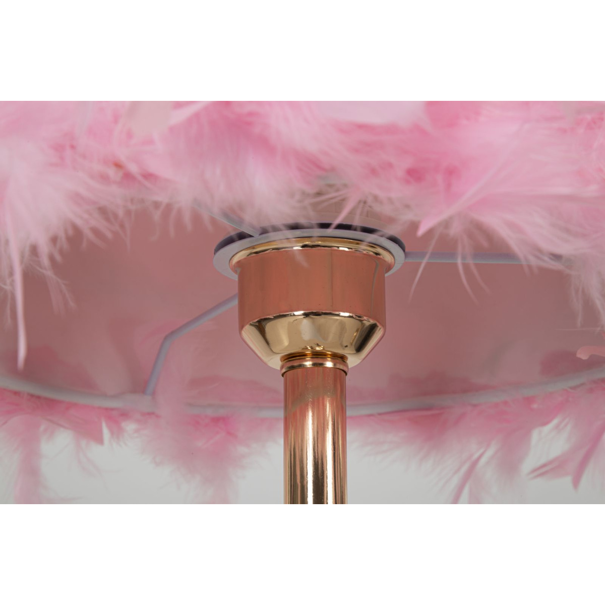 Kendra Home - Lampada da Tavolo Piume 6, Rosa, 25x25x54 cm