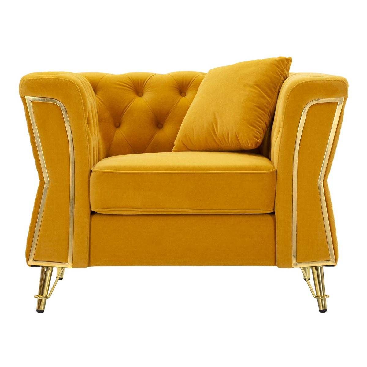 Kendra Home - Poltrona VKH320, Giallo, 104x83x76 cm