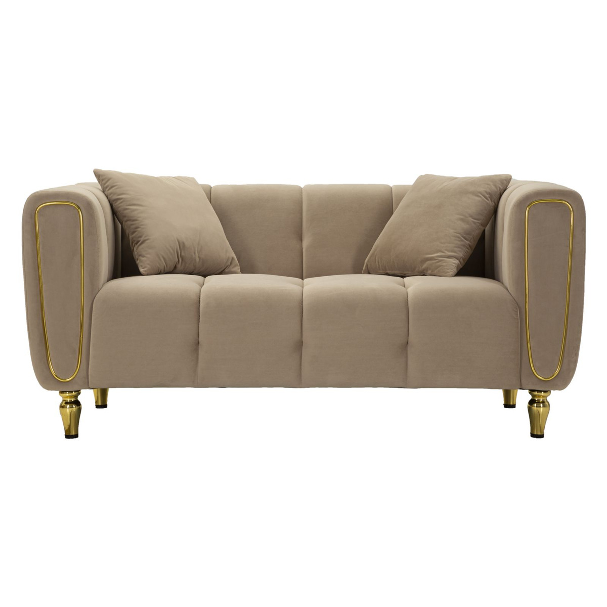 Kendra Home - Divano VKH41, Marrone, 81x155x71 cm