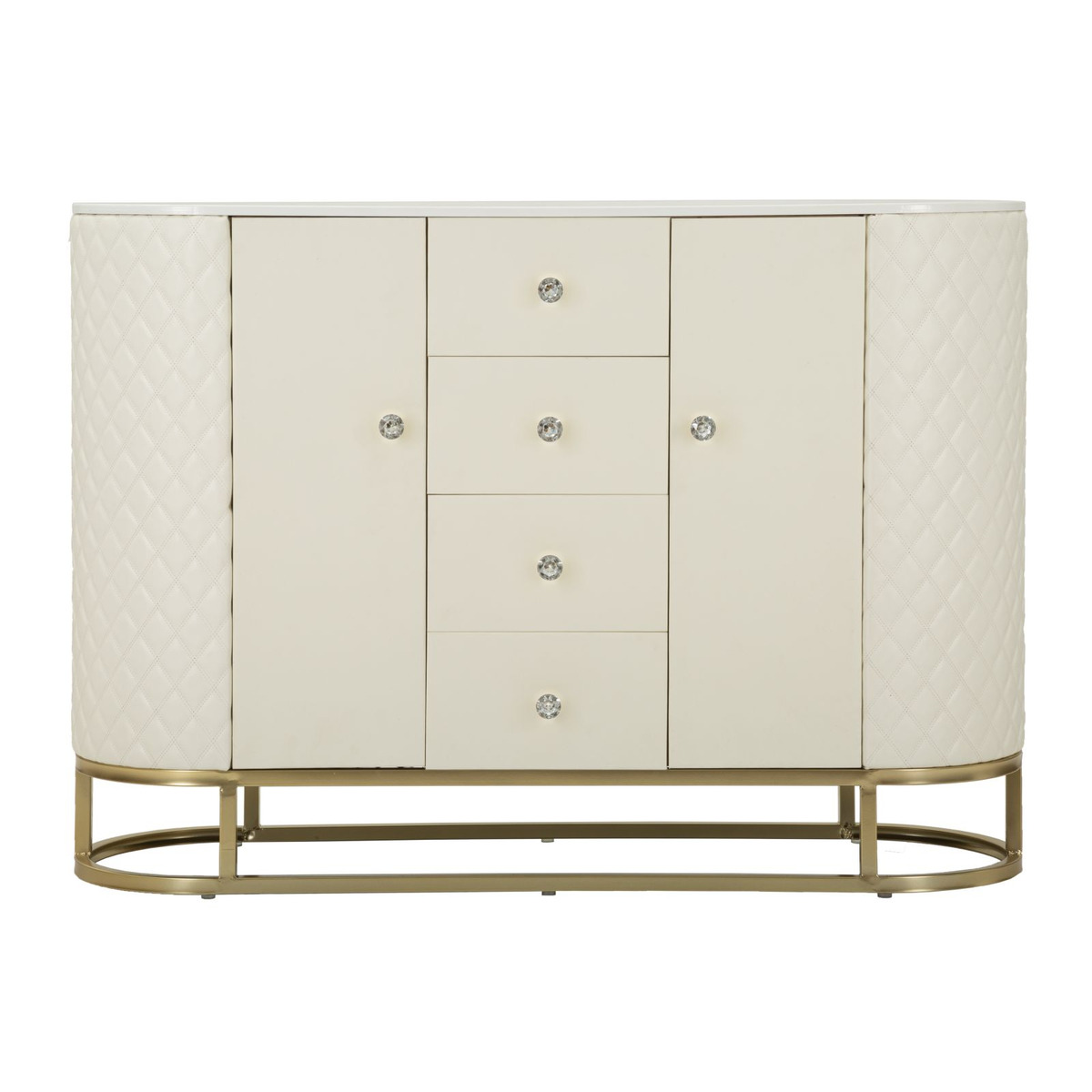 Kendra Home - Credenza VKH25, Bianco, 120x40x85 cm