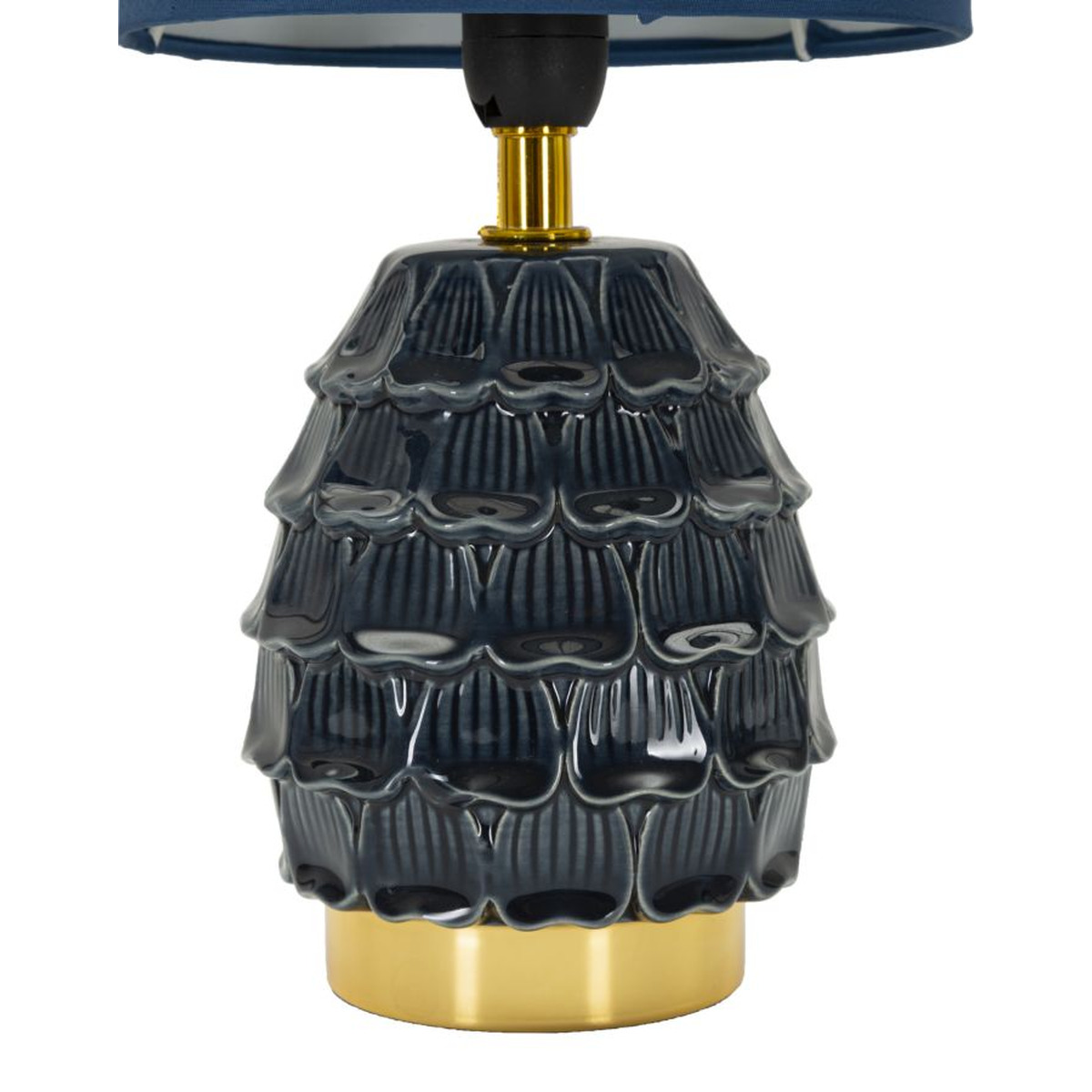 Kendra Home - Lampada da Tavolo VKH96, Blu, 15x15x30,5 cm