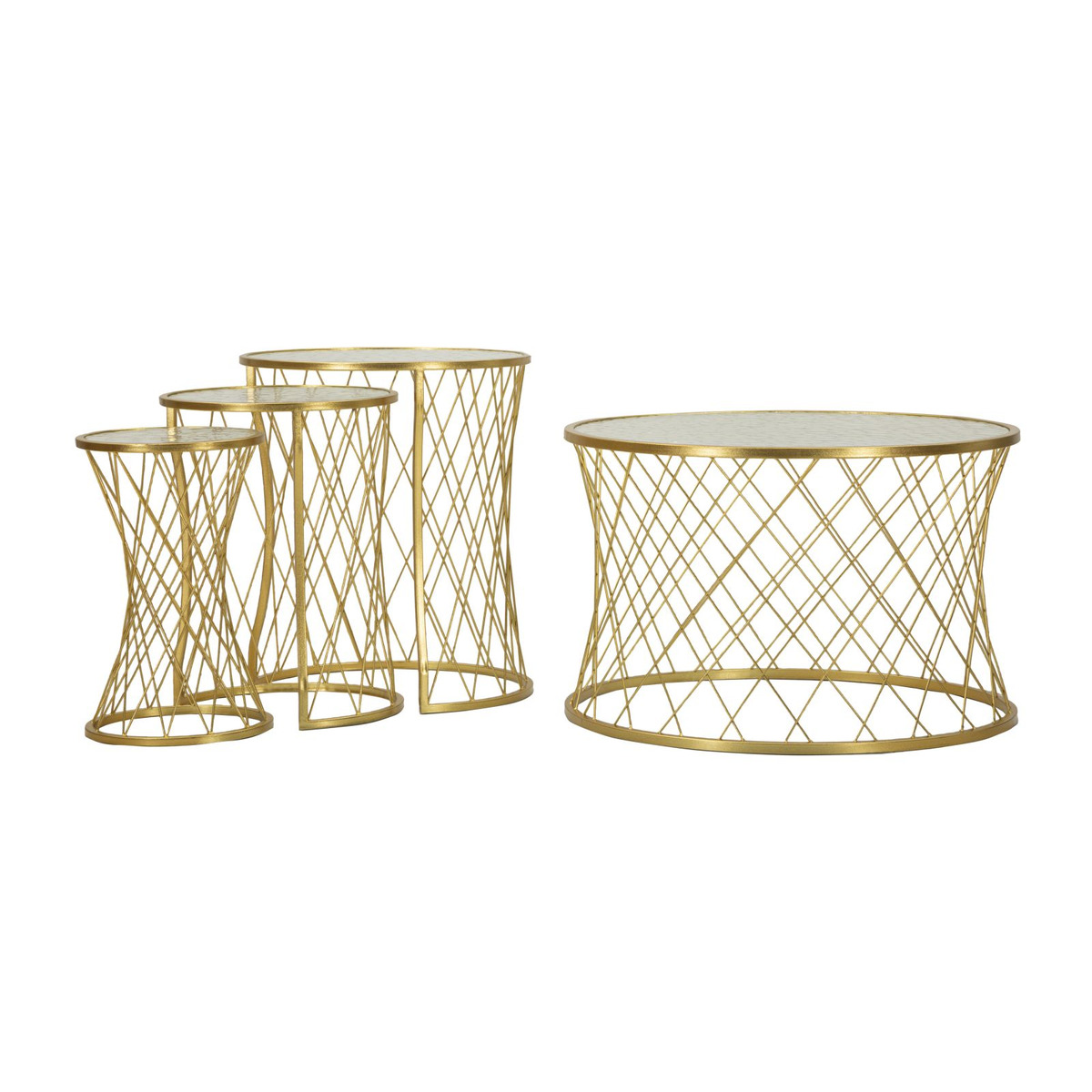 Kendra Home - Tavolino VKH567, Oro, 70x70x45 cm