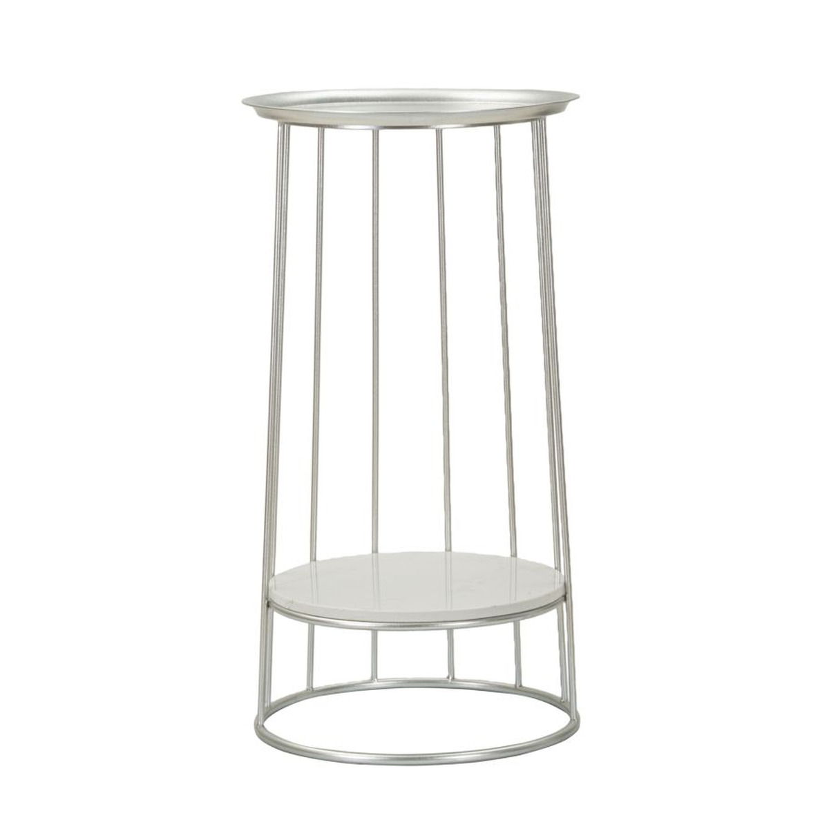 Kendra Home - Tavolino VKH583, Argento, 40x40x76 cm