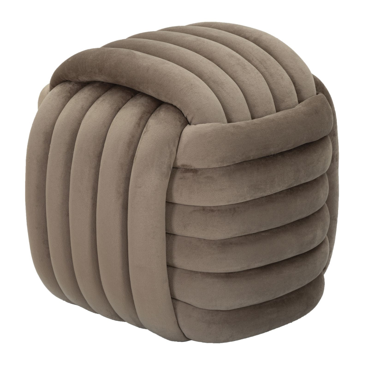 Kendra Home - Pouf Gomitolo 4, Grigio, 45x45x45 cm