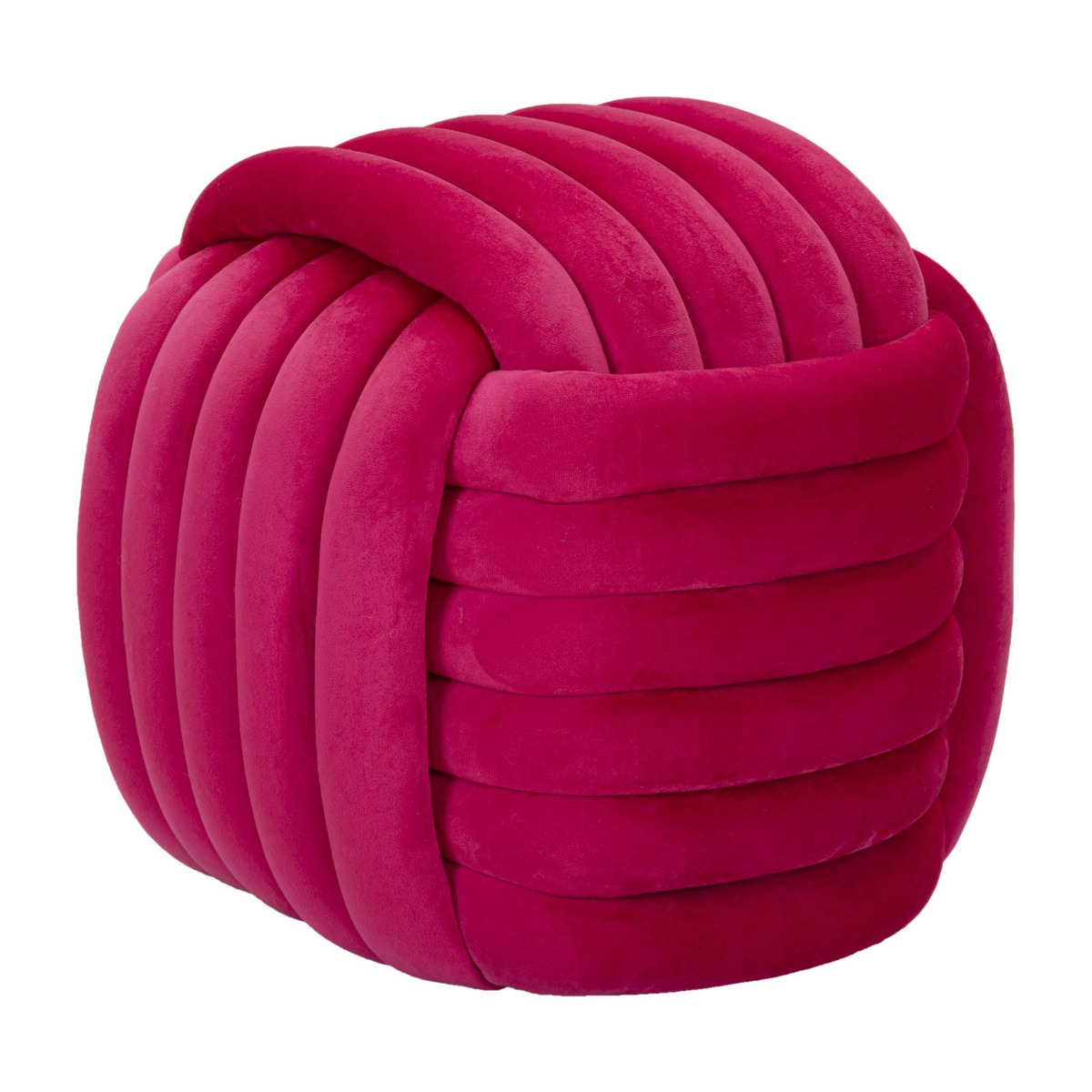 Kendra Home - Pouf Gomitolo 7, Rosa, 45x45x45 cm