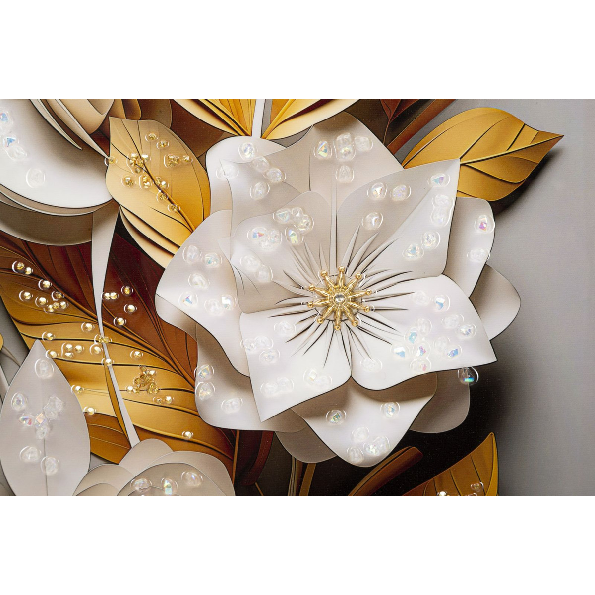 Kendra Home - Stampa su Tela Fiori 72, Multicolore, 42x3,5x62 cm