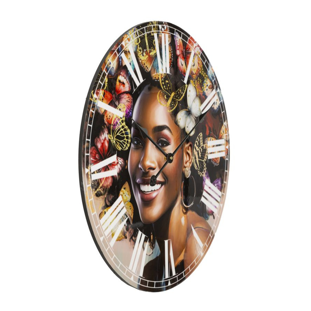 Kendra Home - Orologio da Parete Africa 3, Multicolore, 60x4,5x60 cm