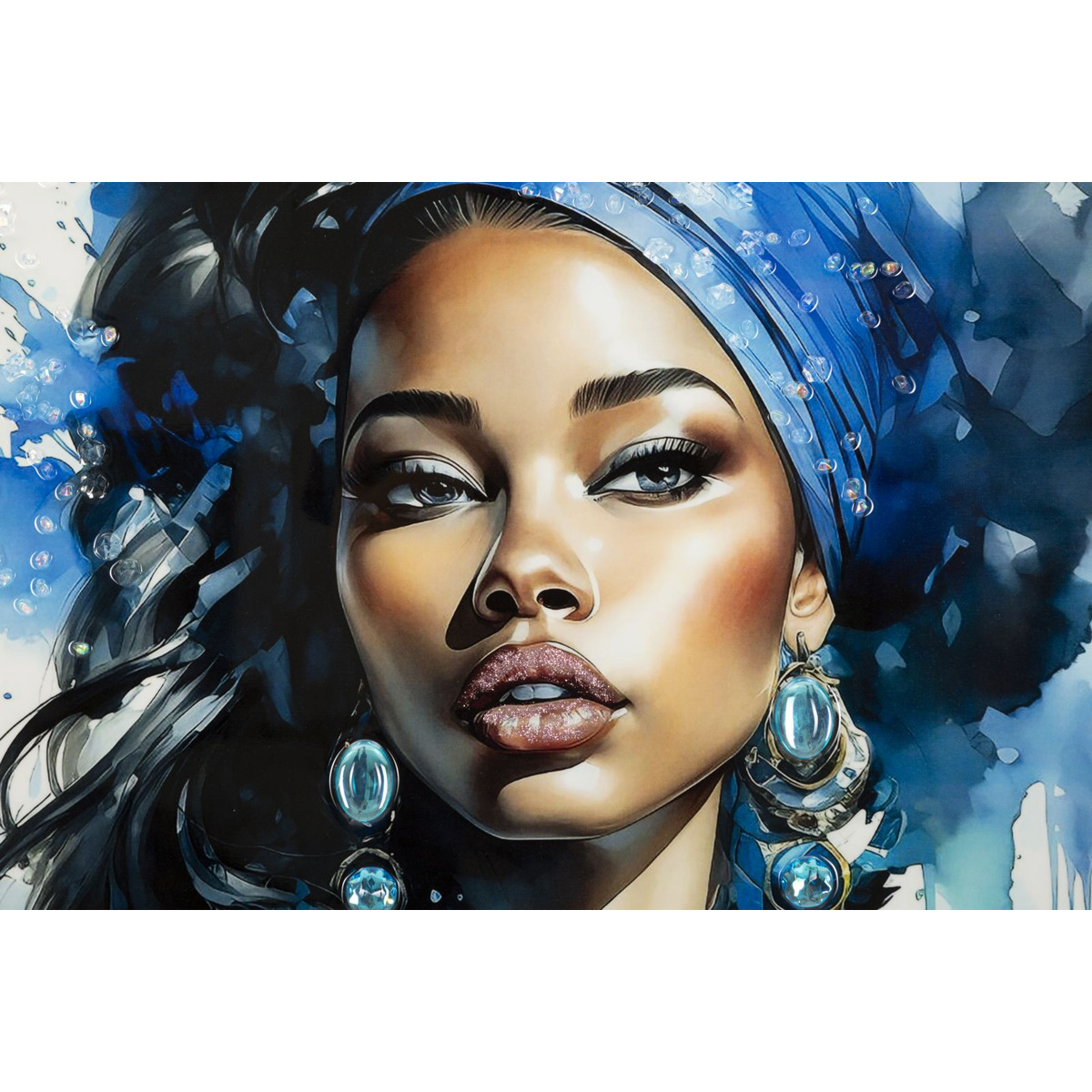 Kendra Home - Stampa su Tela Africa 25, Multicolore, 82x4x82 cm