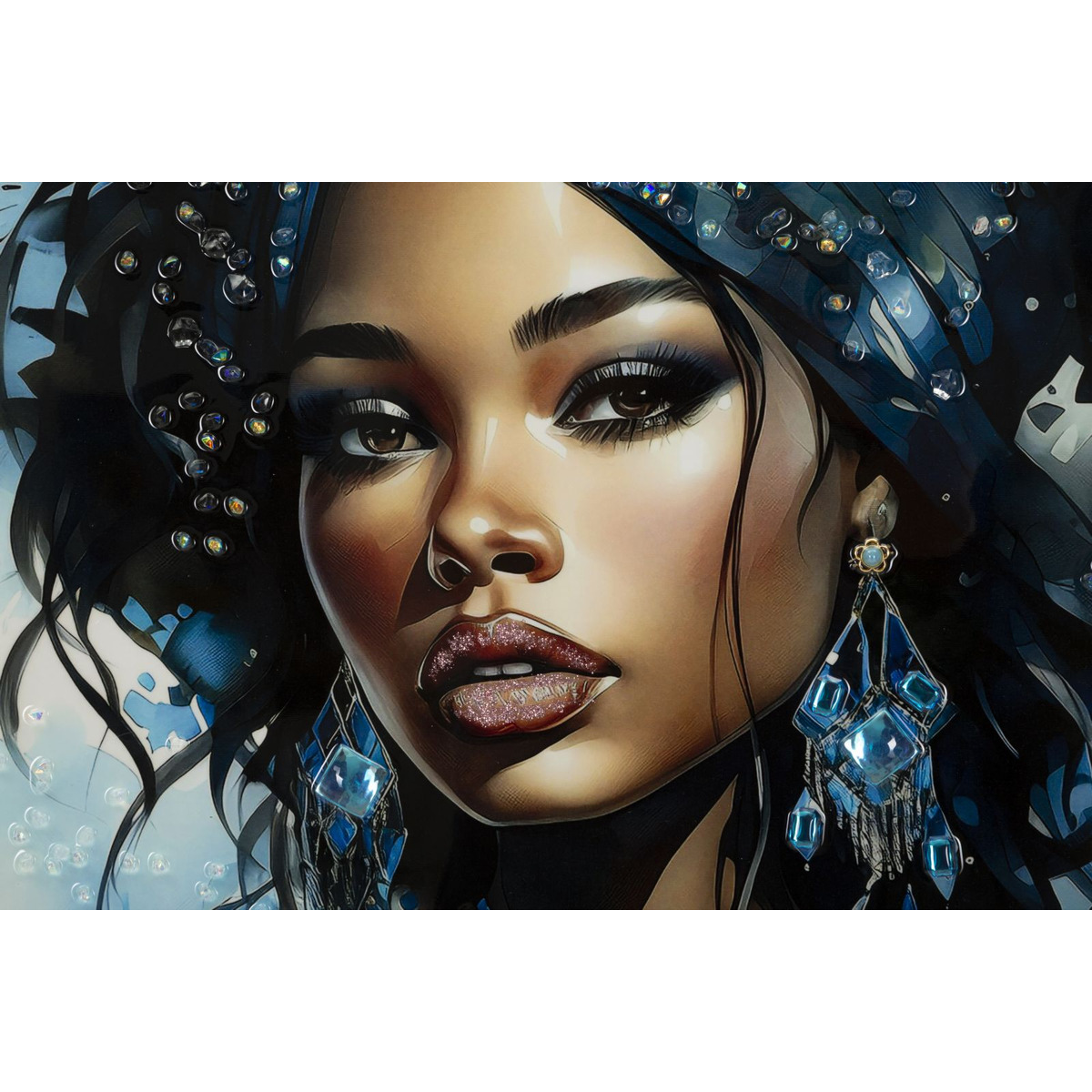 Kendra Home - Stampa su Tela Africa 26, Multicolore, 82x4x82 cm