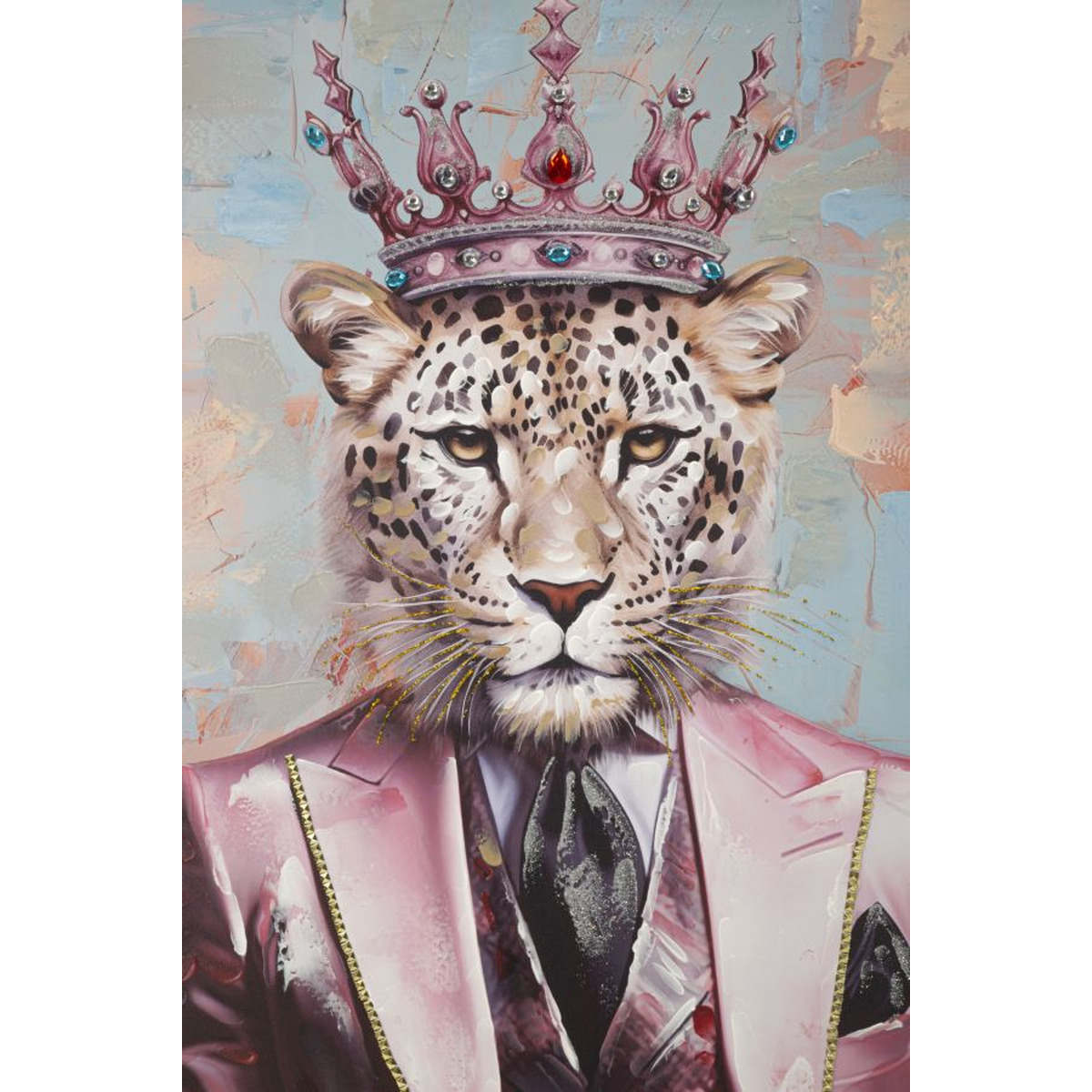 Kendra Home - Stampa su Tela Leone 1, Multicolore, 82x4,5x122 cm