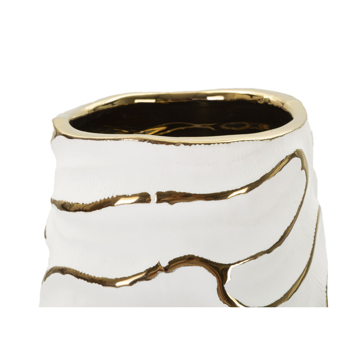 Kendra Home - Decorative Vase VKH641, White, 14,5x14,5x39,5 cm