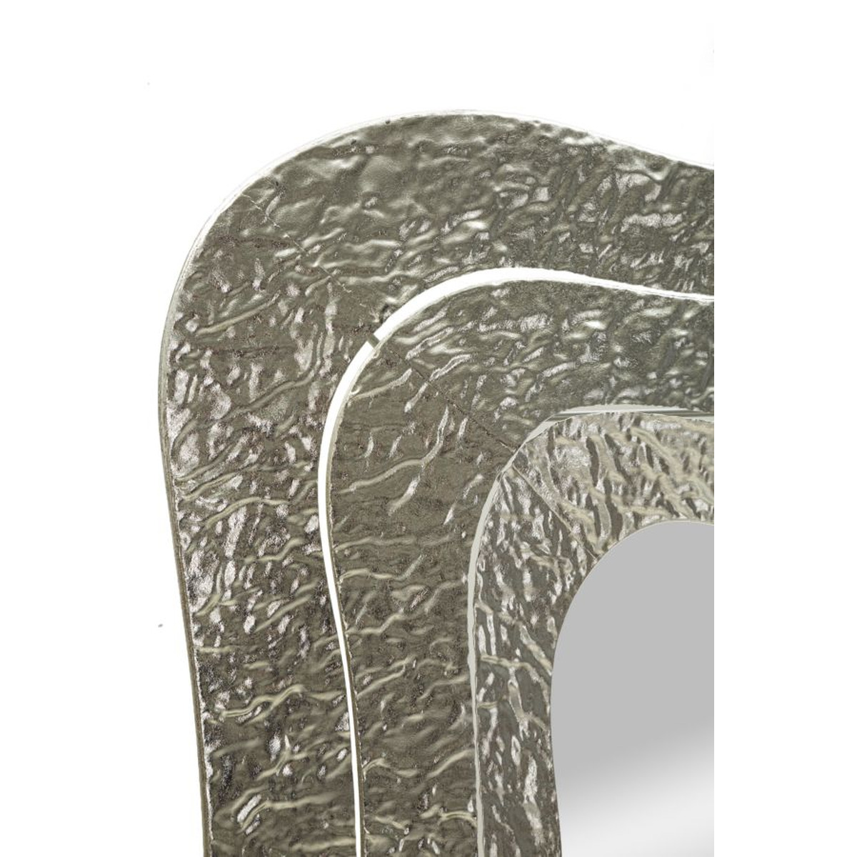 Kendra Home - Specchio con Cornice VKH507, Argento, 74x7x79 cm