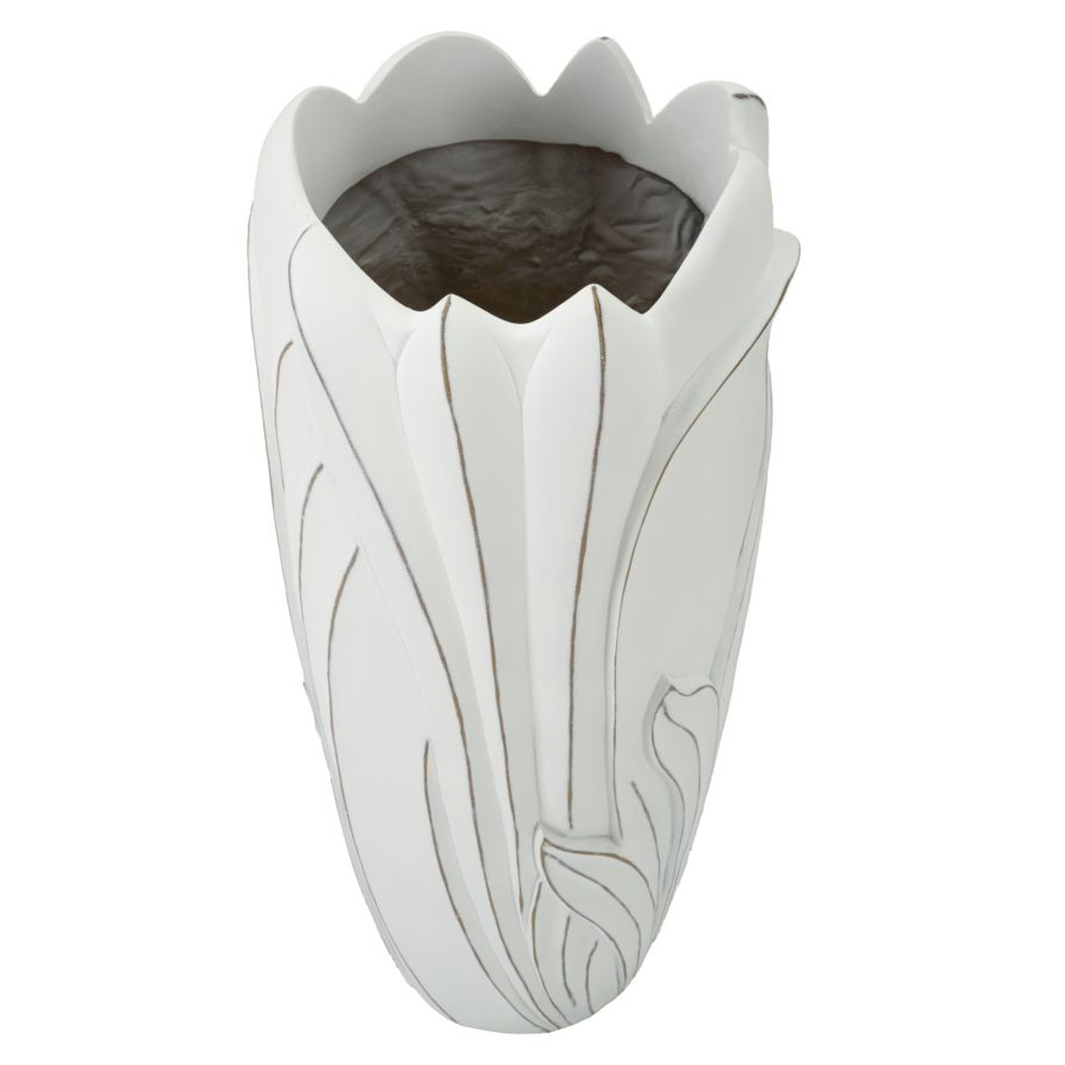 Kendra Home - Vaso Decorativo VKH655, Bianco, 30,5x30,5x69 cm