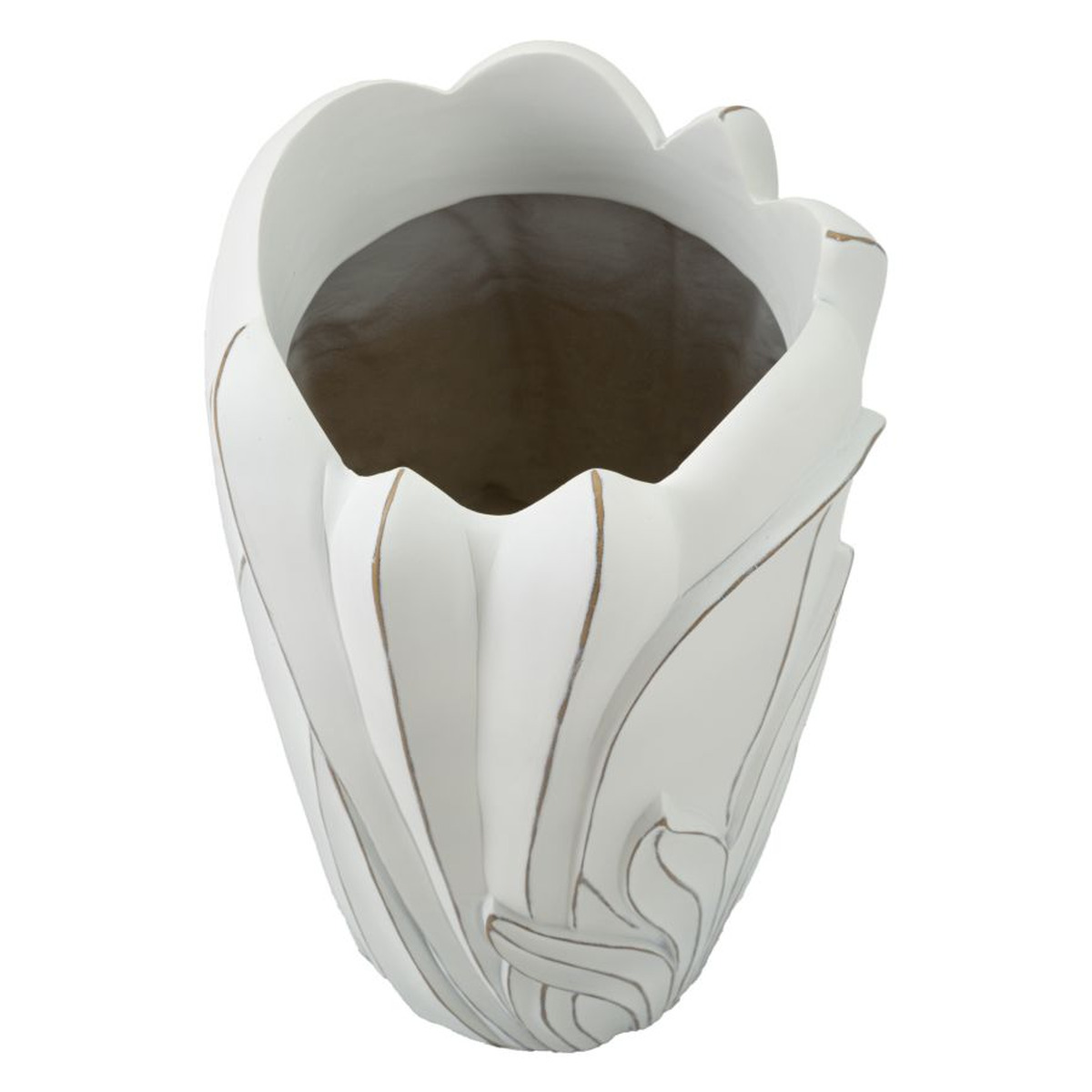 Kendra Home - Vaso Decorativo VKH661, Bianco, 29x29x48 cm