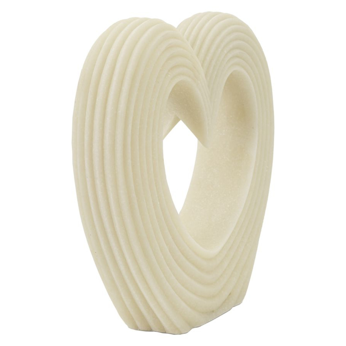 Kendra Home - Scultura Cuore 12, Bianco, 30x7x26 cm