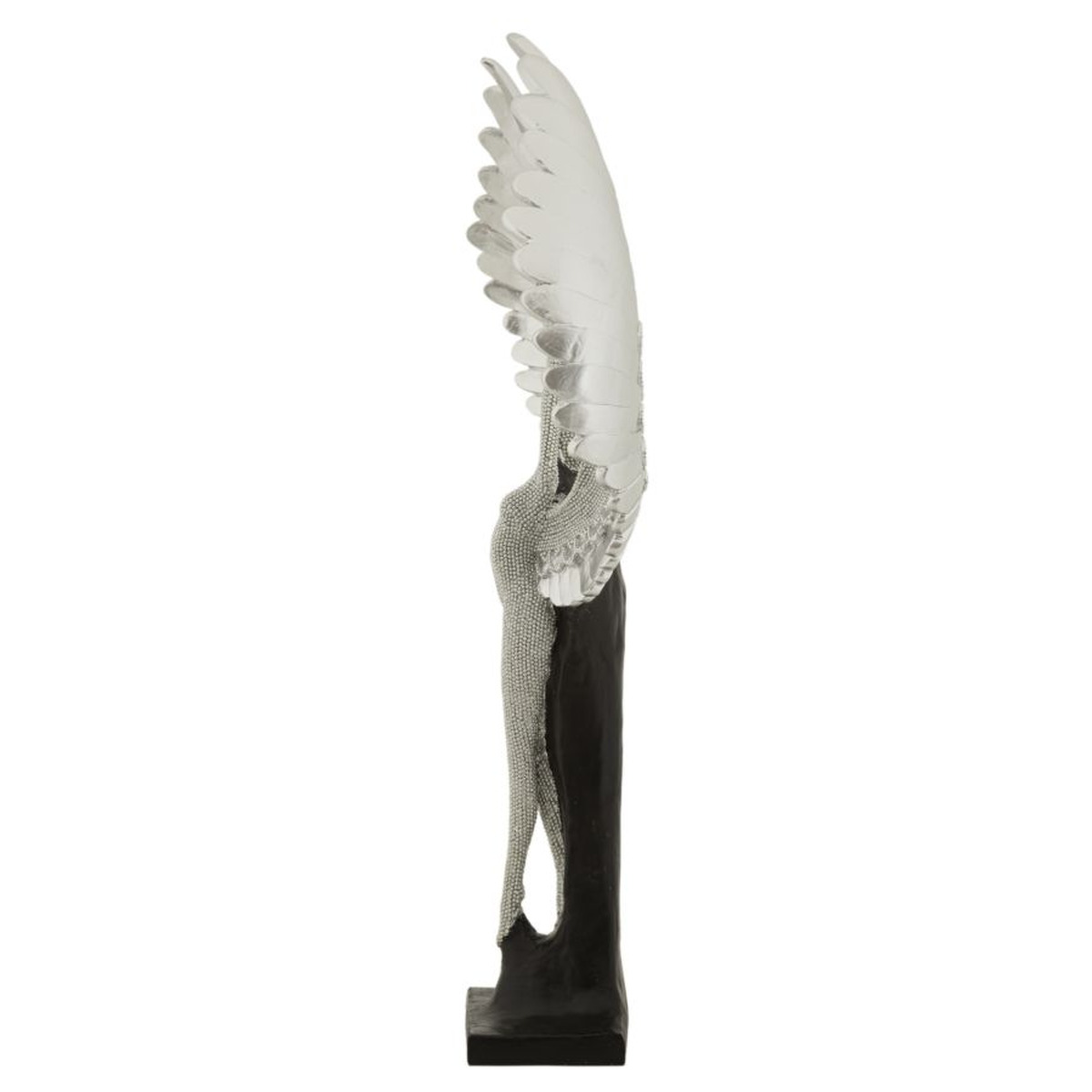 Kendra Home - Scultura Fenice, Argento, 26x9x48 cm