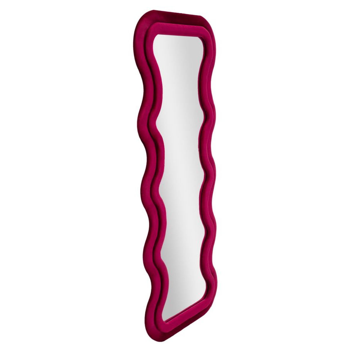 Kendra Home - Specchio con Cornice Curve, Rosa, 160x60x6 cm