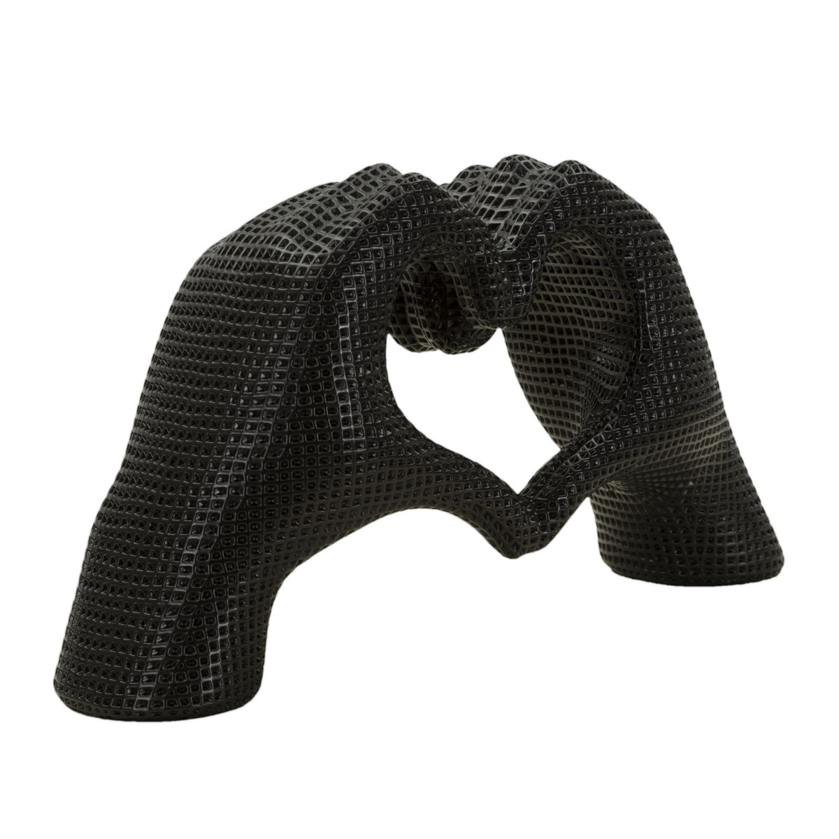 Kendra Home - Sculpture Hands, Black, 13,5x25x7,5 cm