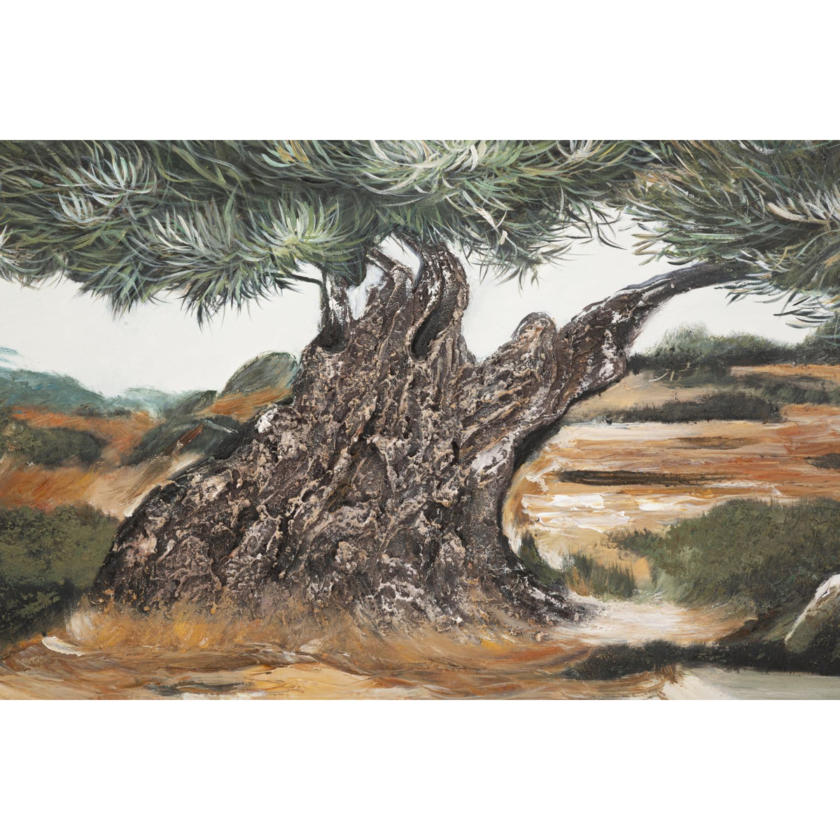 Kendra Home - Stampa su Tela Albero 1, Multicolore, 120x3,8x80 cm
