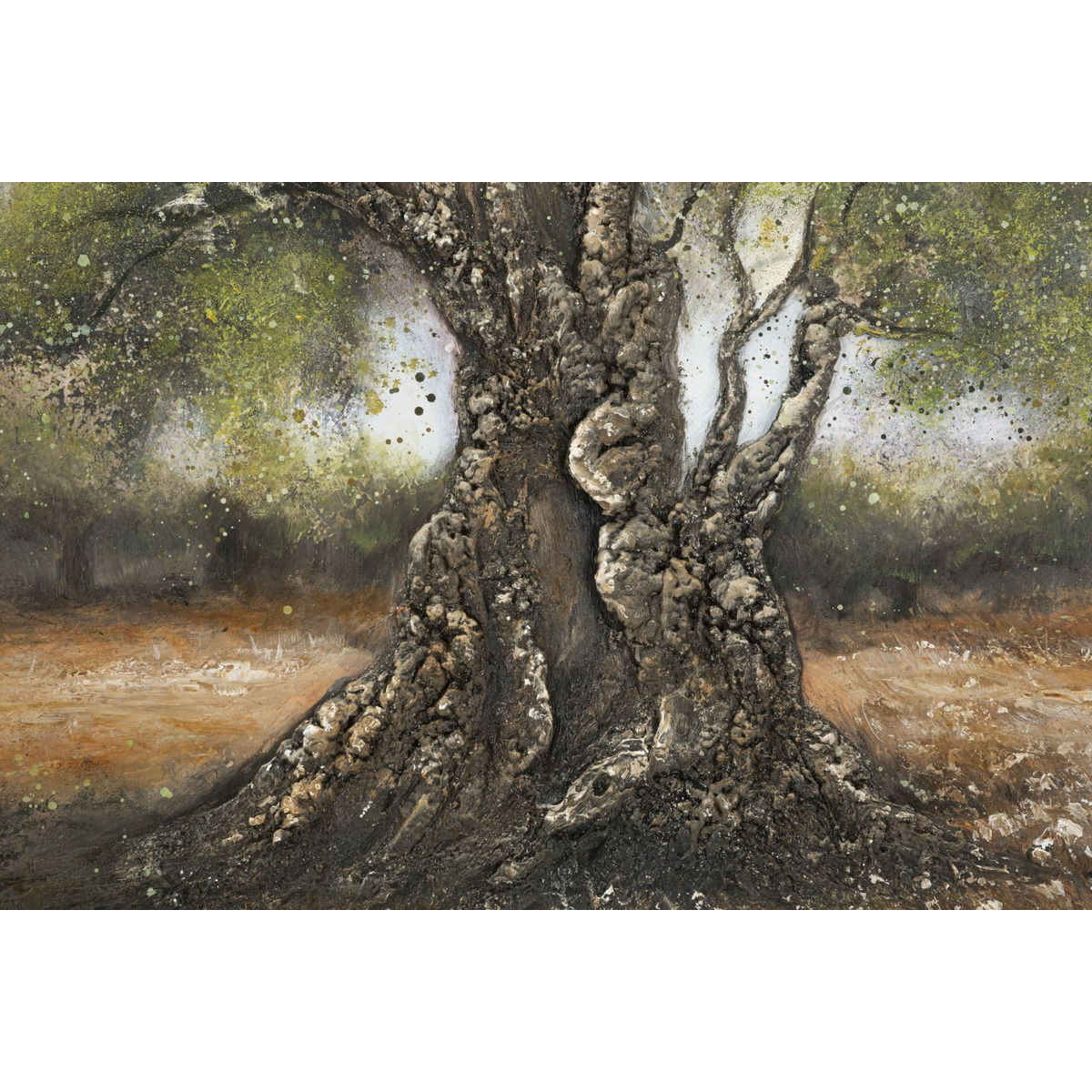 Kendra Home - Stampa su Tela Albero 2, Multicolore, 120x3,8x80 cm