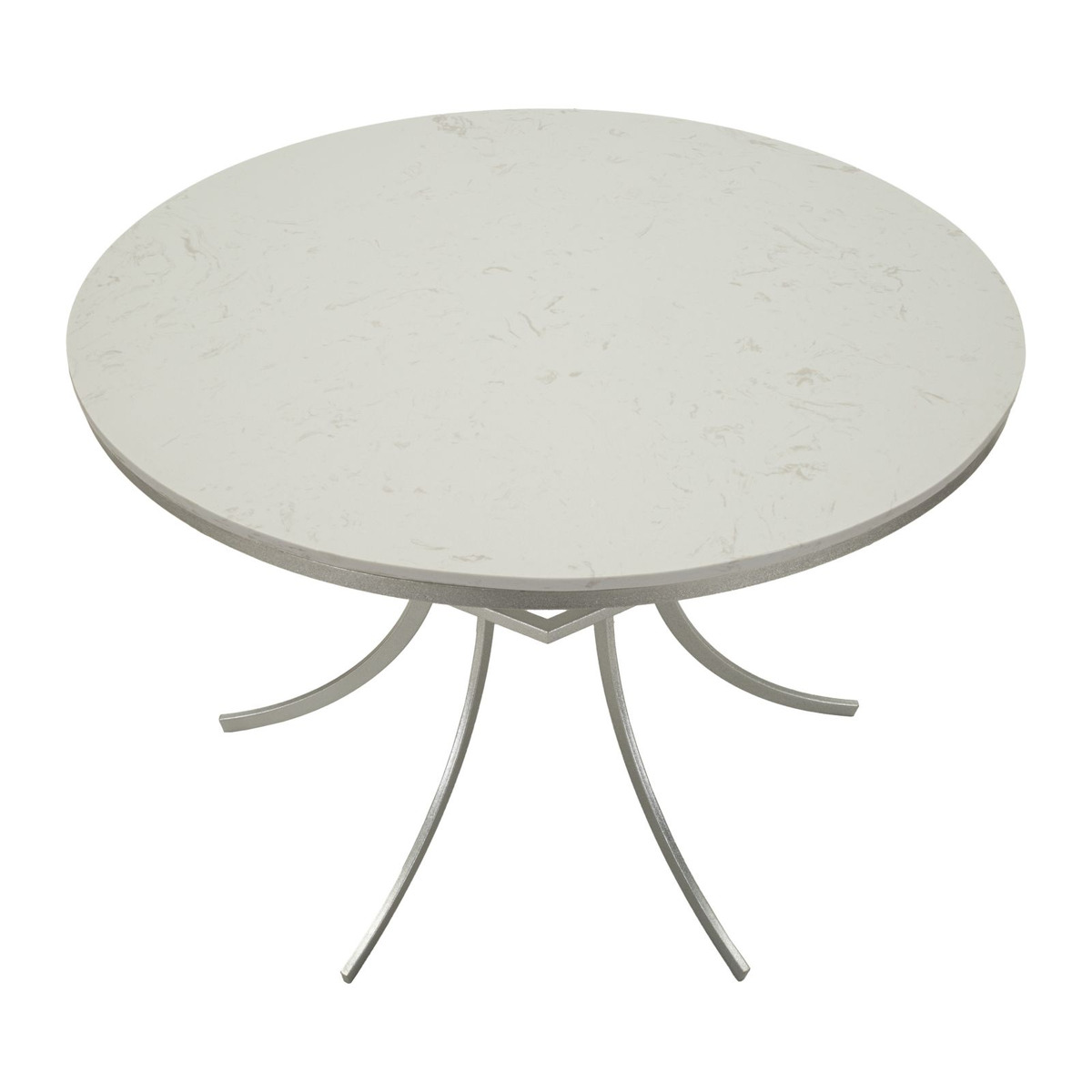 Kendra Home - Tavolino VKH806, Argento, 100x100x76,5 cm