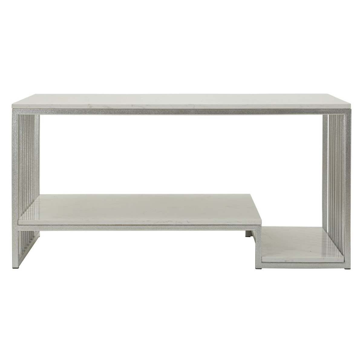 Kendra Home - Tavolino VKH790, Argento, 90x45x60 cm