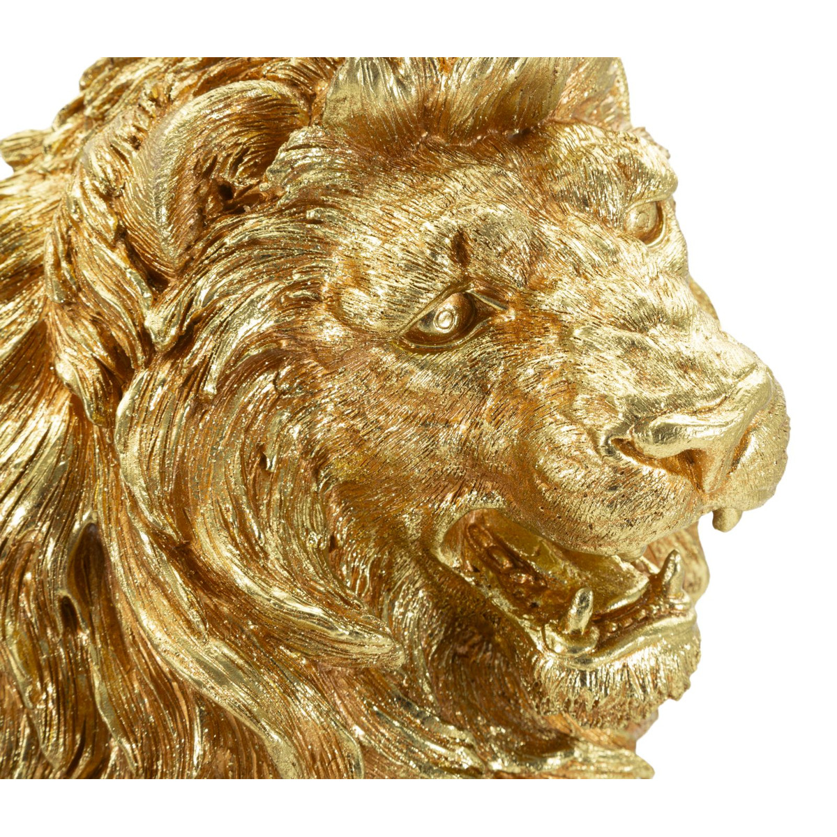 Kendra Home - Scultura Leone 2, Oro, 45x29x55 cm