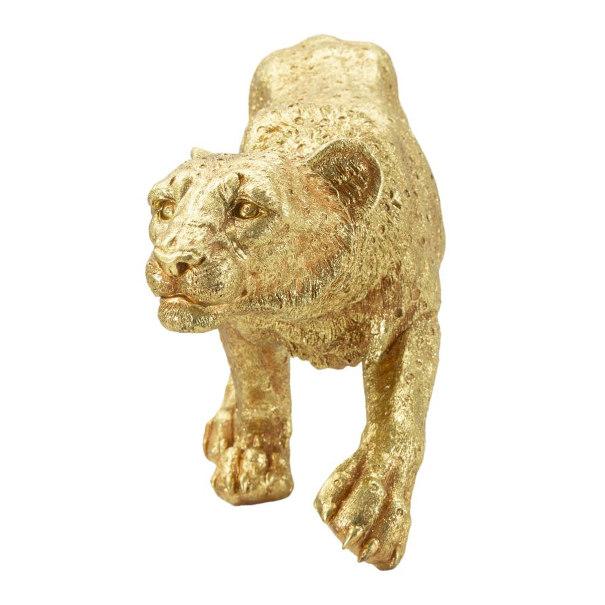 Kendra Home - Scultura Pantera, Oro, 89x21x33 cm