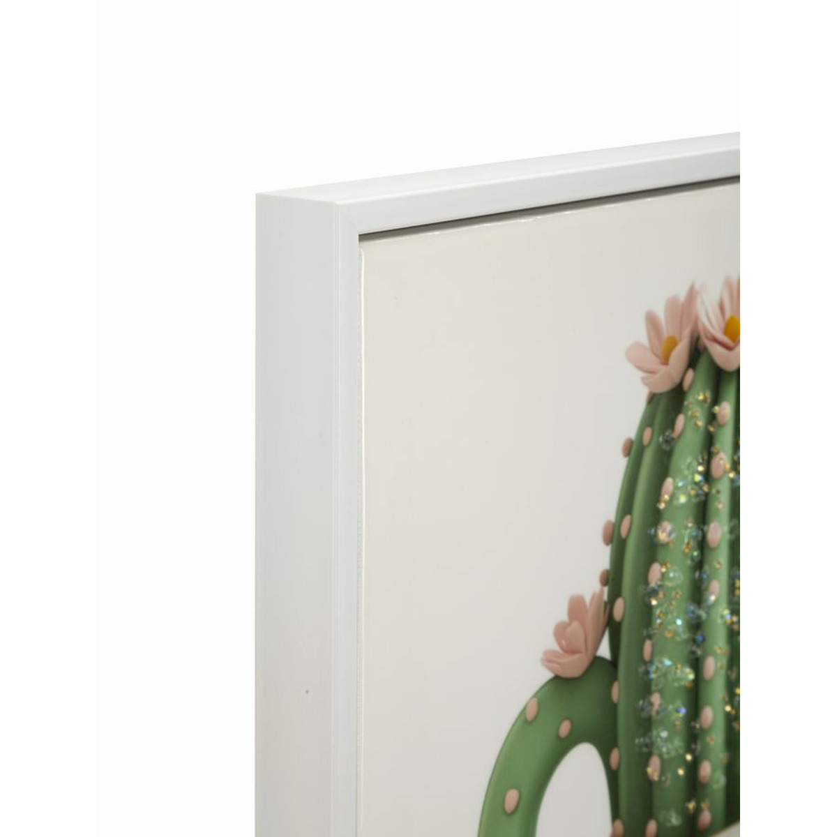 Kendra Home - Stampa su Tela con Cornice Cactus 3, Multicolore, 40x2,8x40 cm