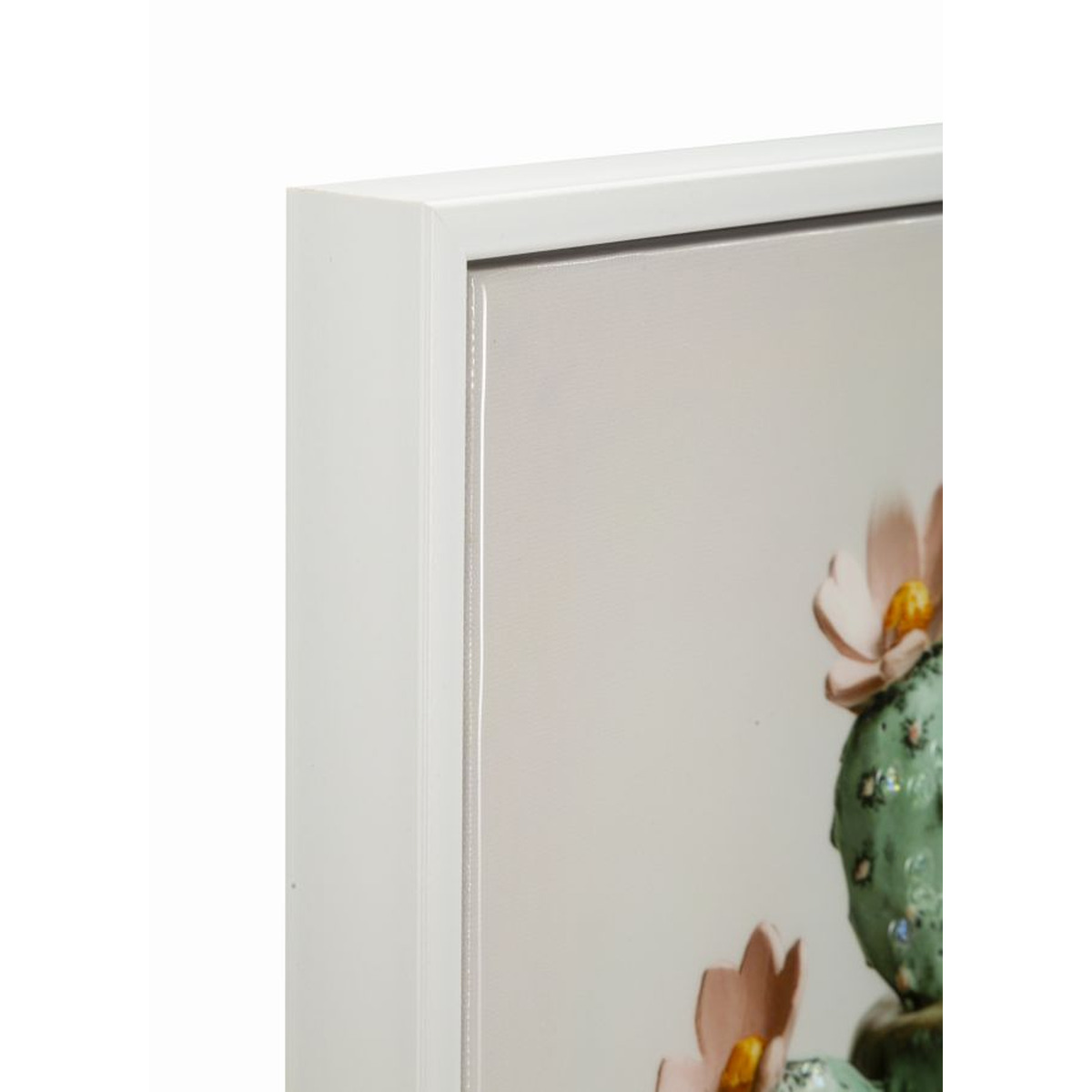 Kendra Home - Stampa su Tela con Cornice Cactus 4, Multicolore, 40x2,8x40 cm