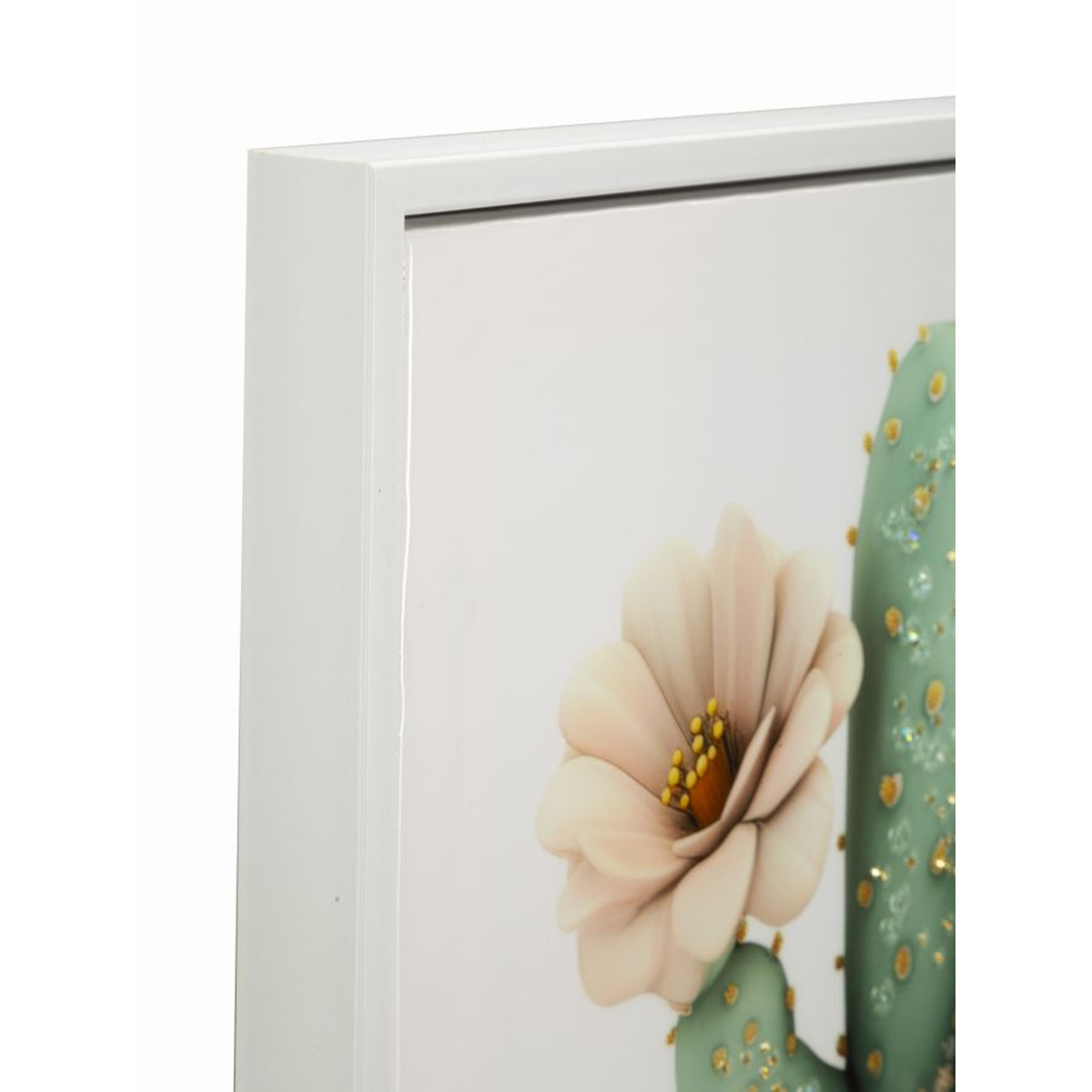 Kendra Home - Stampa su Tela con Cornice Cactus 5, Multicolore, 40x2,8x40 cm