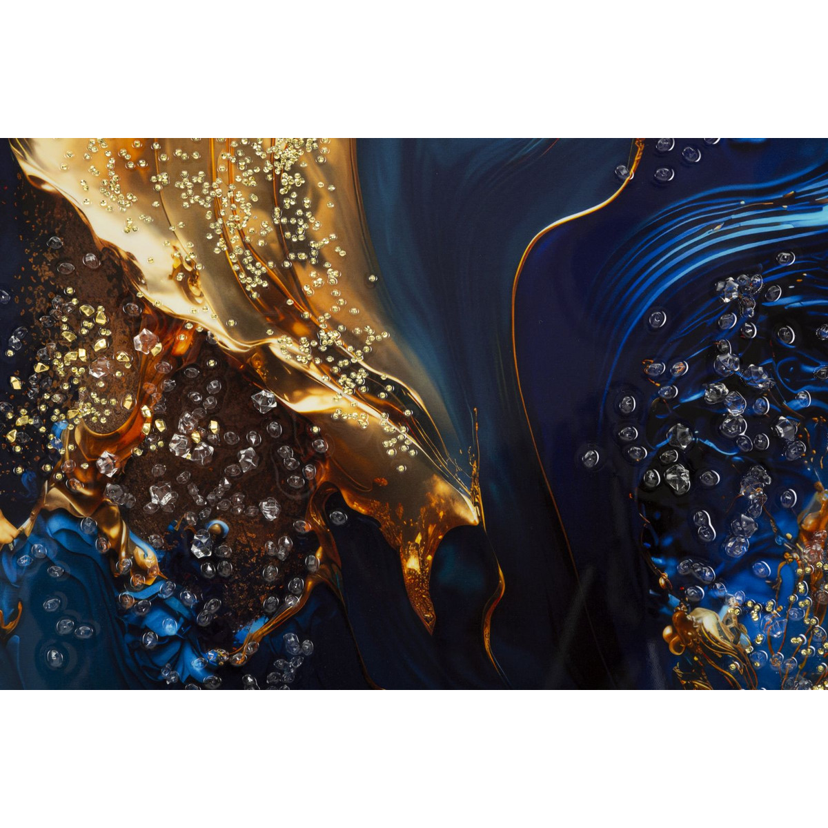 Kendra Home - Stampa su Tela con Cornice Marmo, Multicolore, 60x4x90 cm