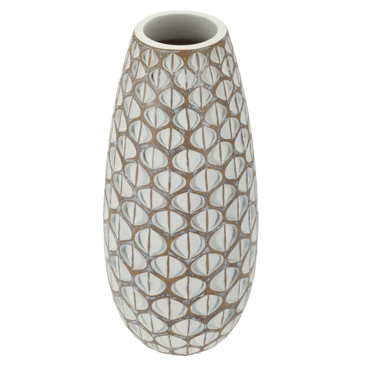 Kendra Home - Vaso Decorativo Istanbul, Bianco, 45,5x20x20 cm