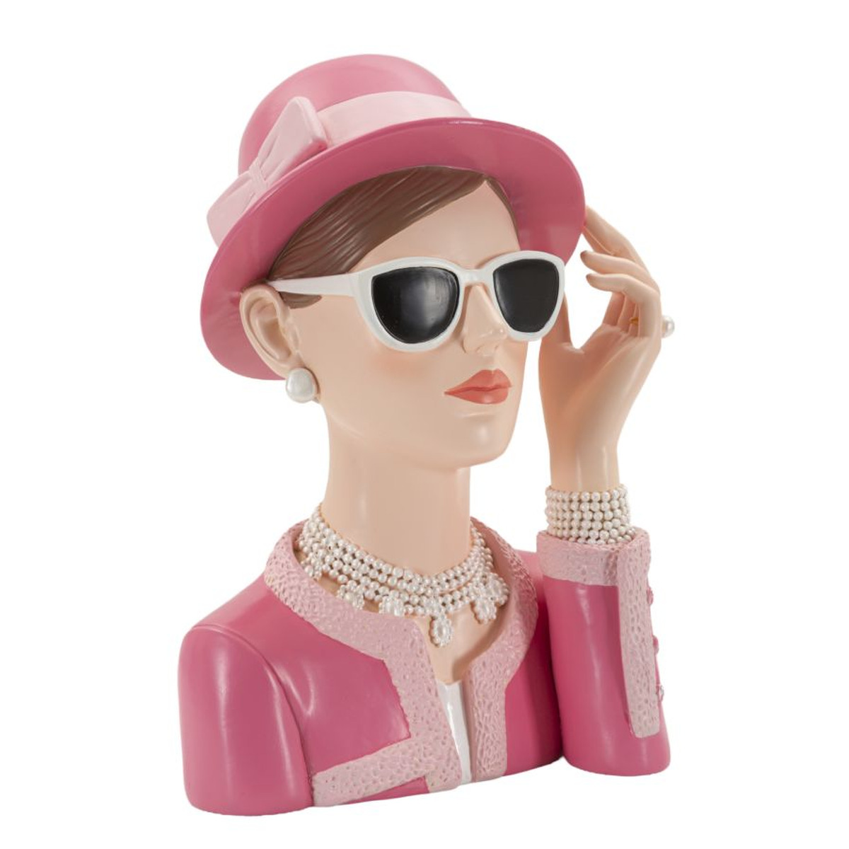 Kendra Home - Scultura Donna 1, Multicolore, 18x11x26 cm