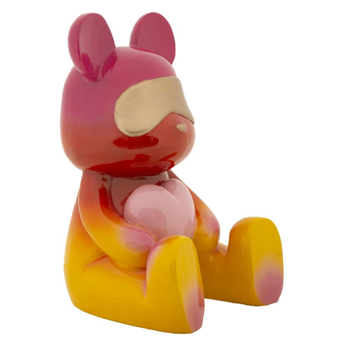 Kendra Home - Scultura Orsacchiotto, Multicolore, 21,5x20,5x32 cm