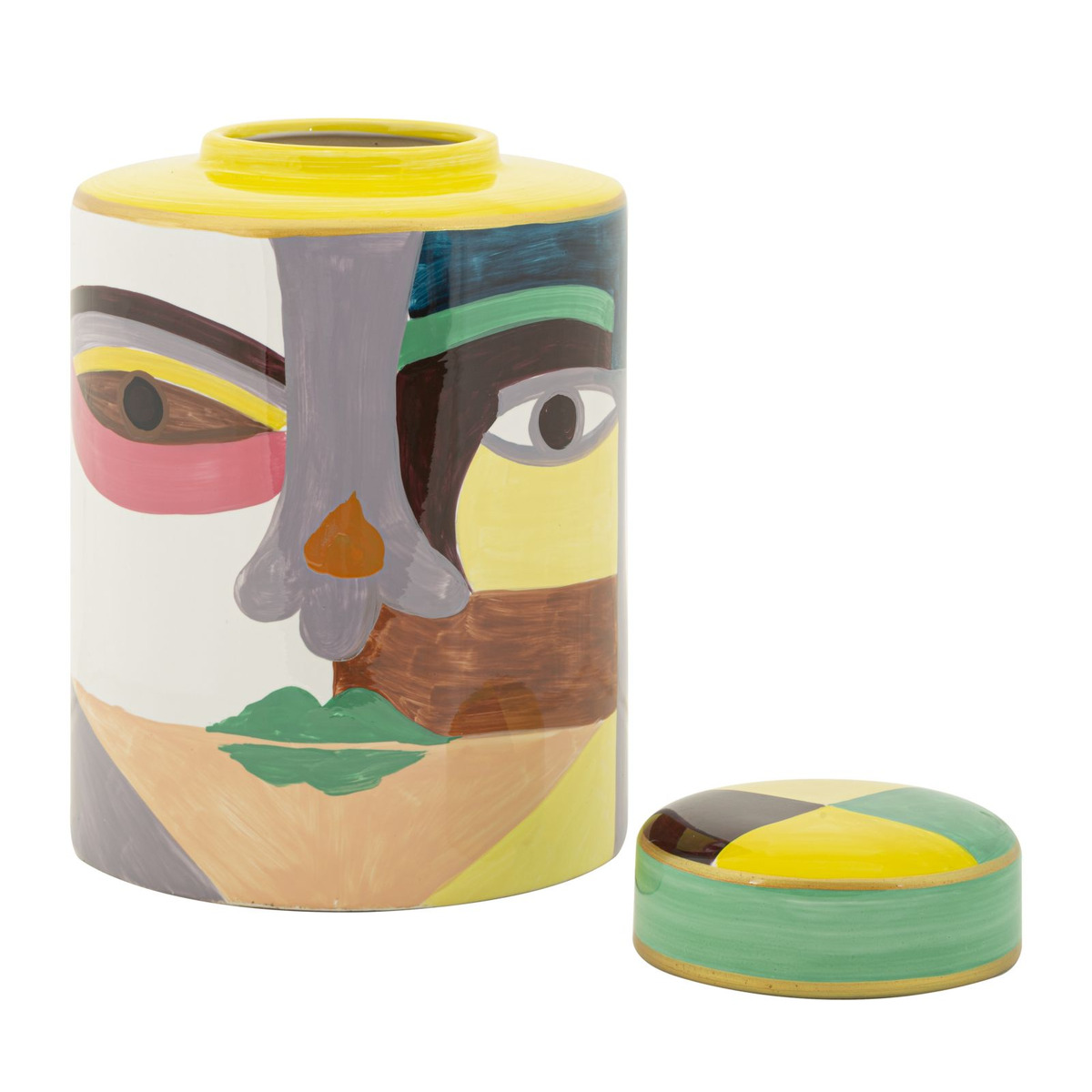 Kendra Home - Vaso Decorativo VKH838, Multicolore, 19x19x28 cm