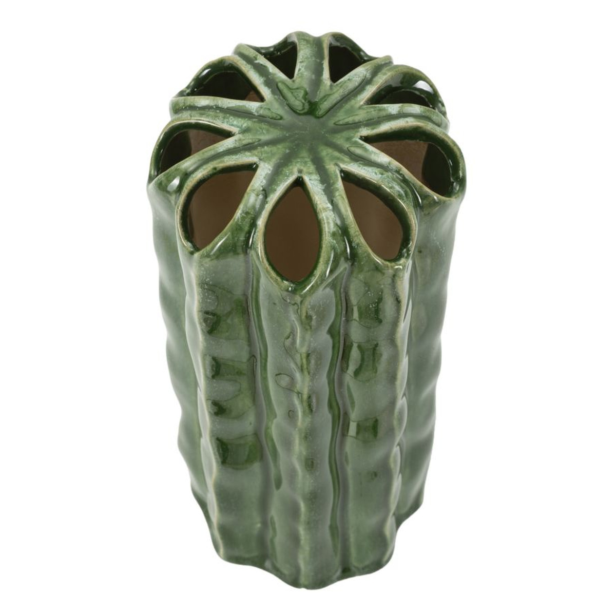 Kendra Home - Vaso Decorativo VKH852, Verde, 11,5x11,5x23,5 cm