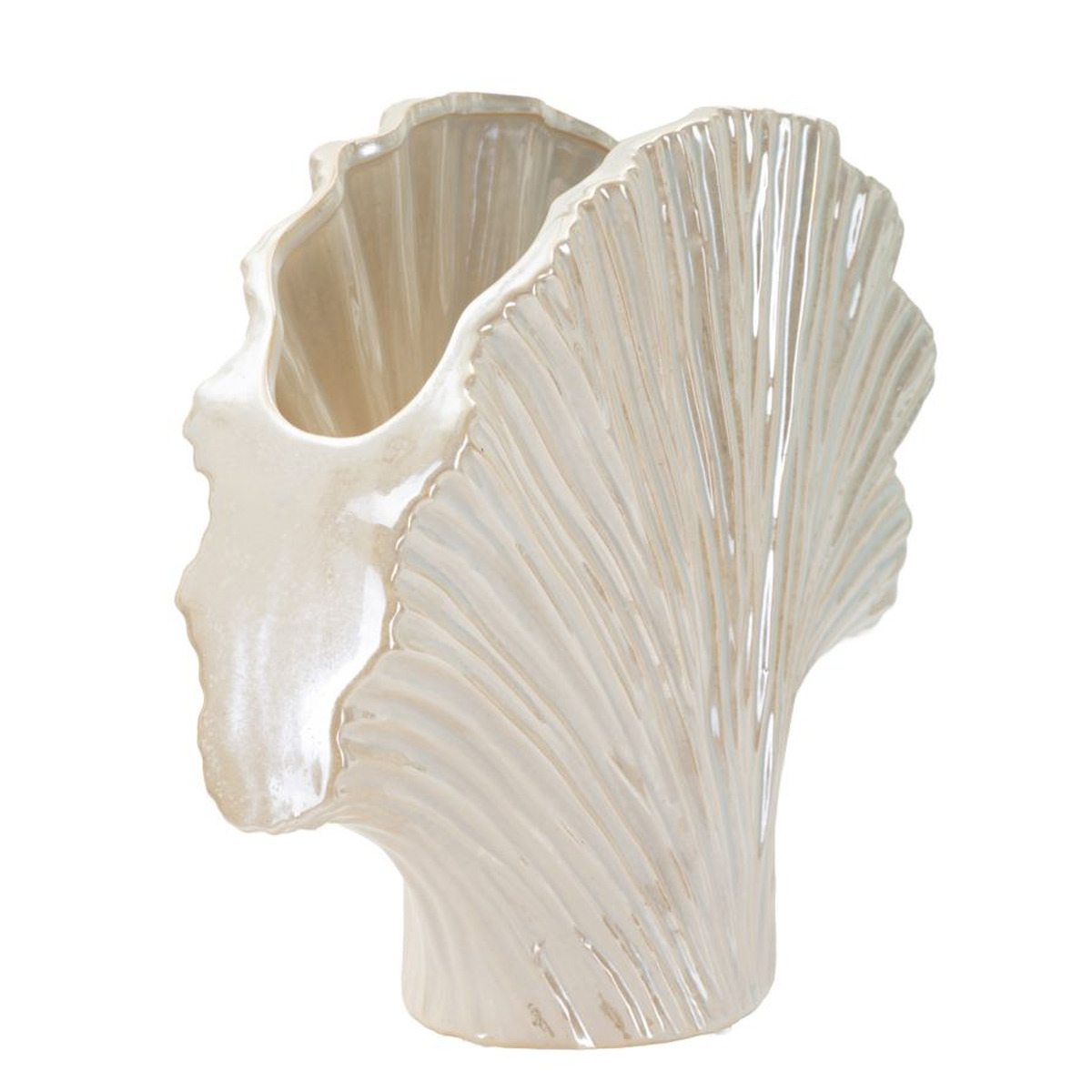 Kendra Home - Vaso Decorativo VKH843, Bianco, 35,5x11,5x27 cm