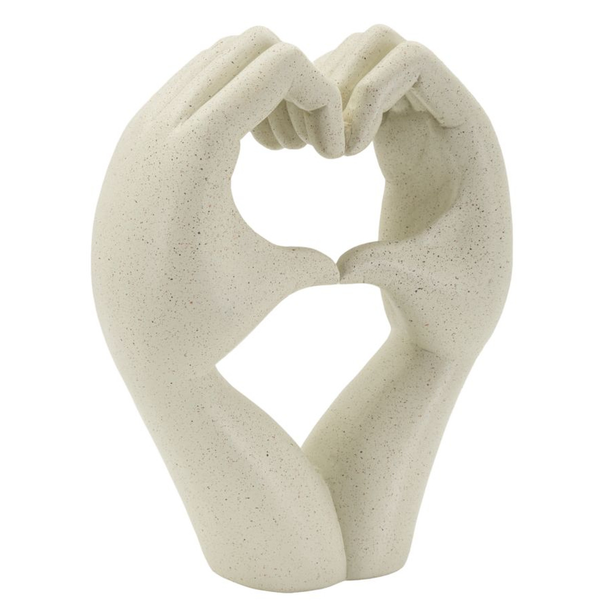 Kendra Home - Scultura Cuore 1, Beige, 16,5x7x20 cm