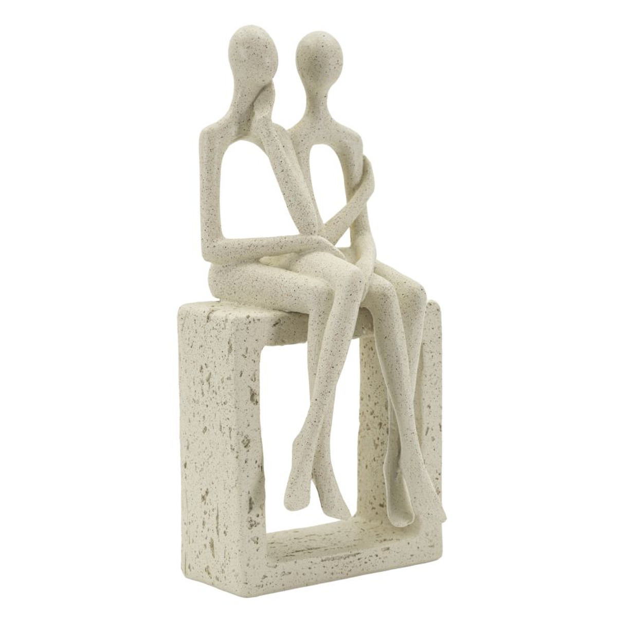 Kendra Home - Scultura Persone 1, Beige, 11,5x9x25 cm
