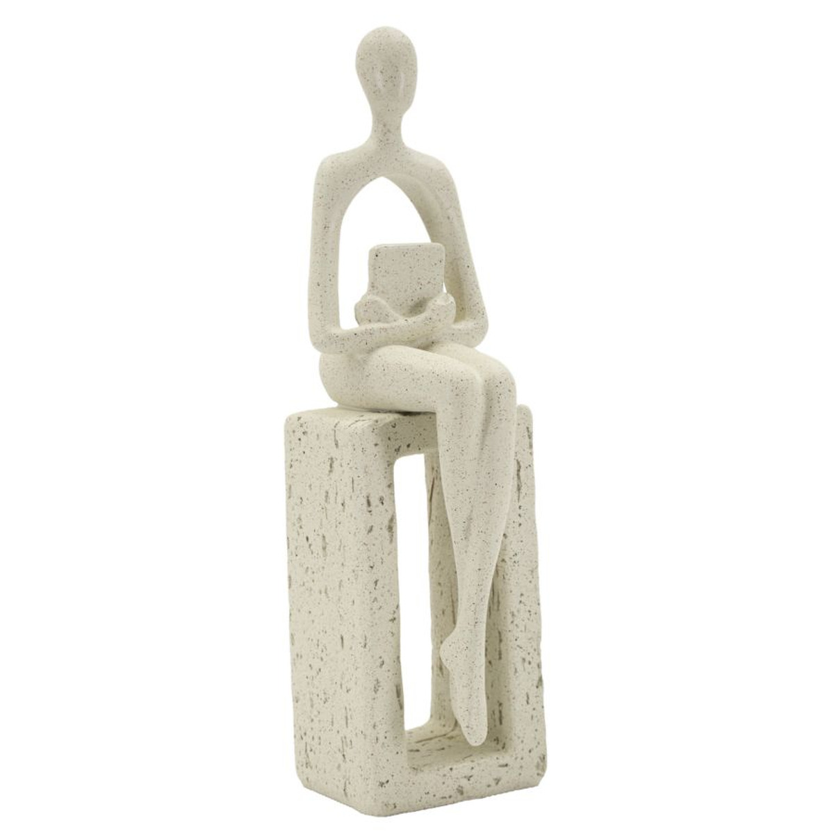 Kendra Home - Sculpture Character, Beige, 8,5x6,5x24 cm