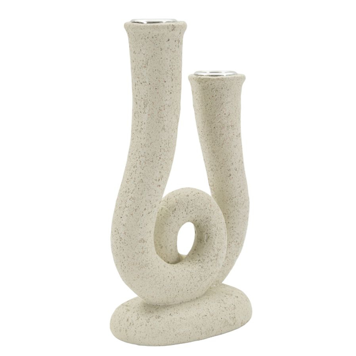 Kendra Home - Candle Holder VKH746, Beige, 12x7x20 cm