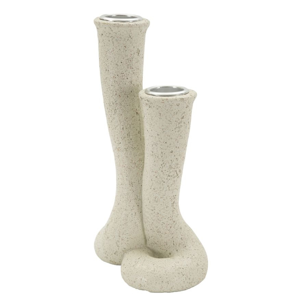 Kendra Home - Portacandela VKH750, Beige, 10x6,5x17,5 cm
