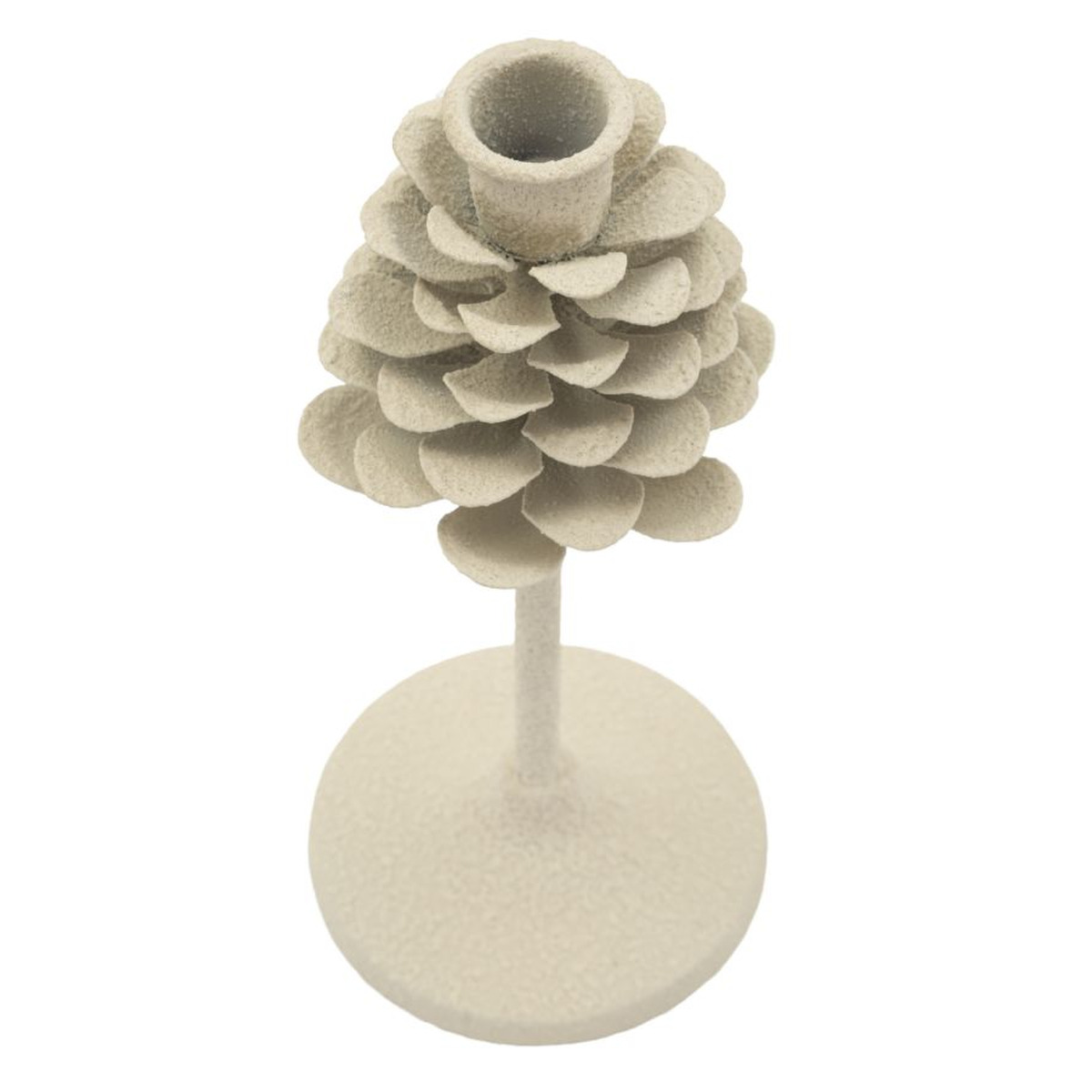 Kendra Home - Candle Holder VKH745, Beige, 9,5x9,5x22,5 cm