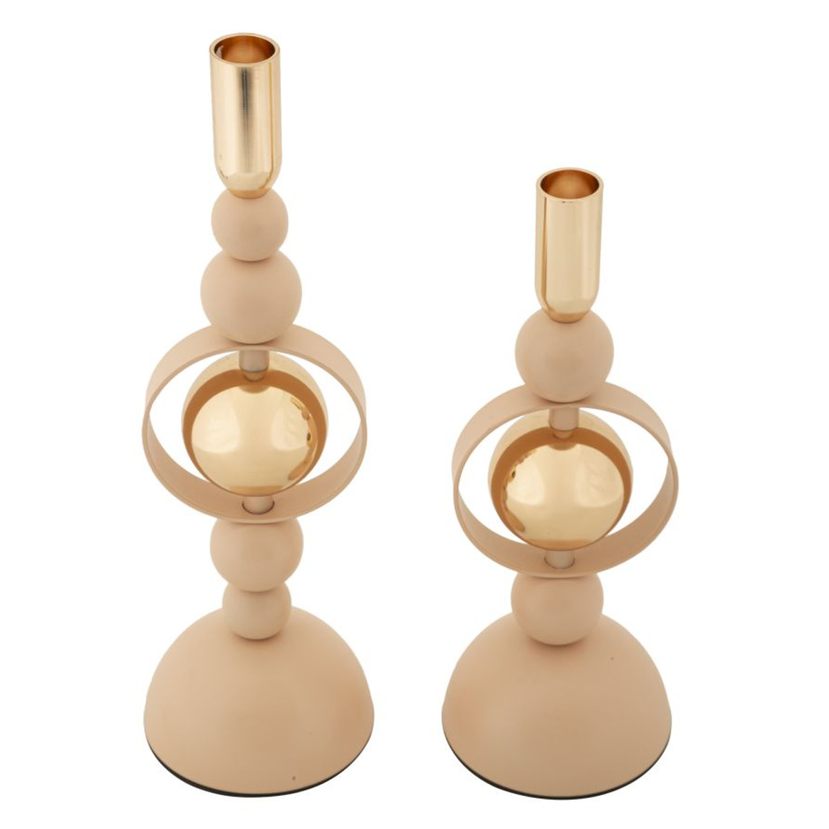 Kendra Home - Portacandela VKH928, Oro, 10x10x33 cm